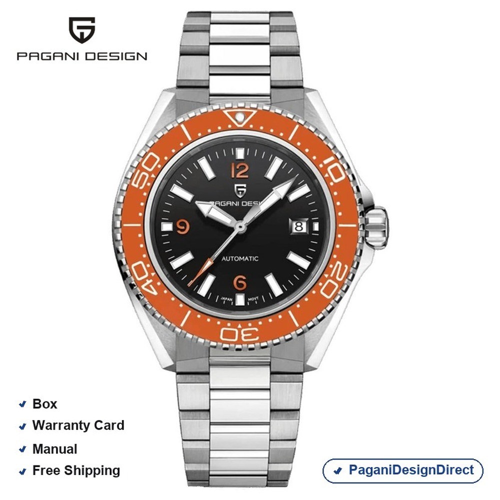 Pagani Design PD-YS034 Orange Diver Stainless Steel Automatic Men’s Watch