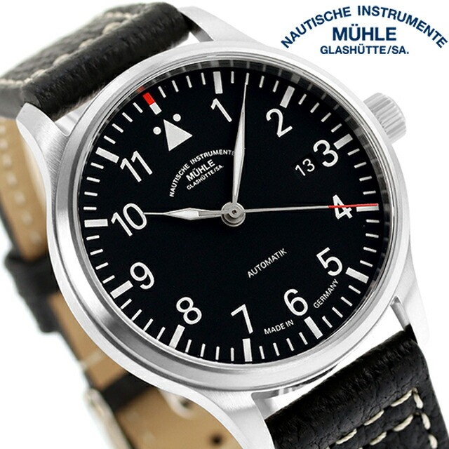 Muhle Glashutte Terrasport II Automatic Watch Men’s M1-37-44-LB Black 72g Unused