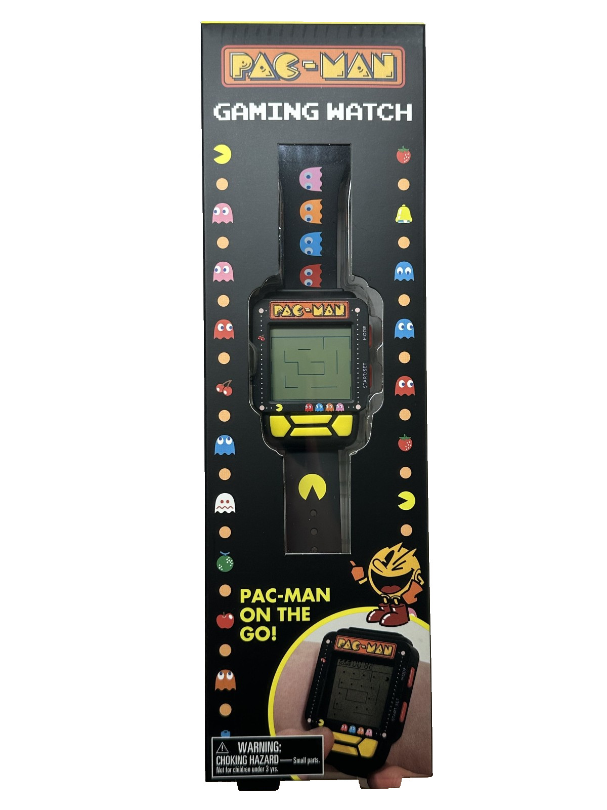 PAC-MAN Electronic Digital LCD/LED Game Wrist Watch Works/New/Sealed Box