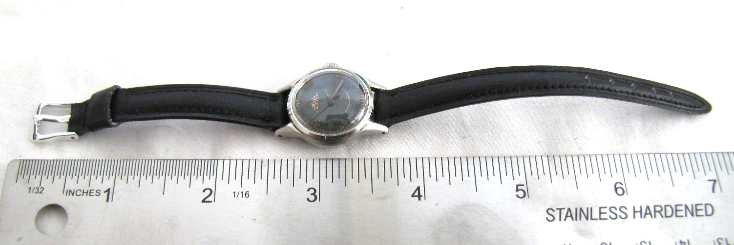 MIDO MULTIFORT SUPERAUTOMATIC ALL SS SCREWBACK WP MOD 707 17J MILIT DIAL WOMEN’S