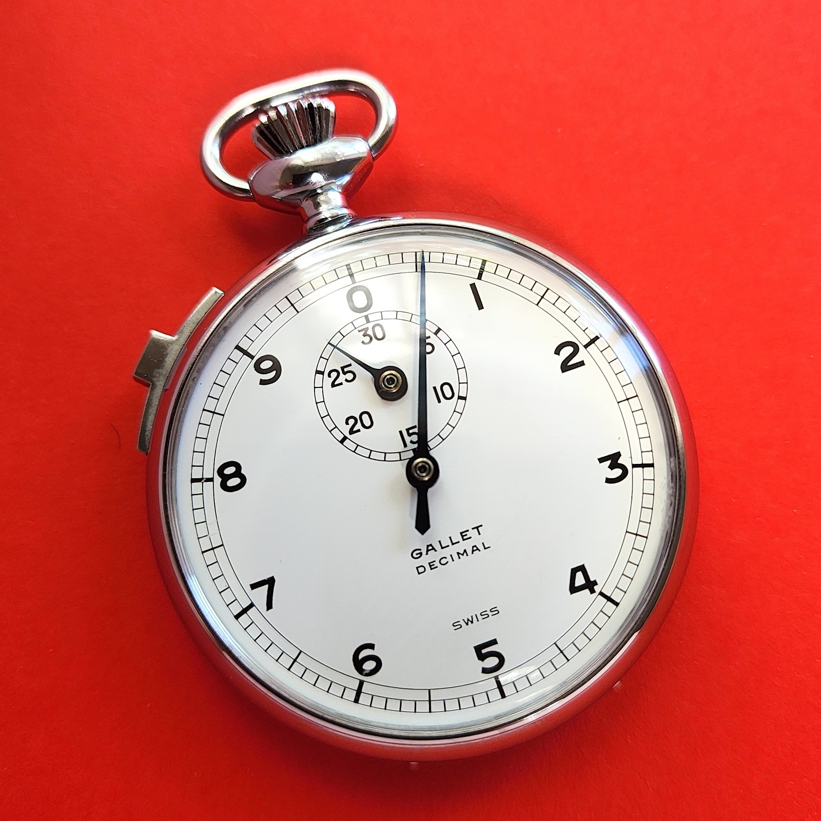 Gallet Decimal Timer Stop Watch Timer Swiss Chronograph Stopwatch For Repair