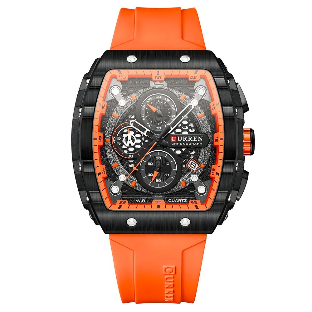 Top Brand Men’s Watches Luxury Square Quartz Wristwatch Waterproof Luminous Chr
