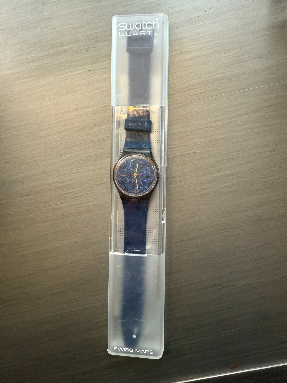 Rare – 1987 Used Navy Swatch Watch Lazuli In Case and Original Manual