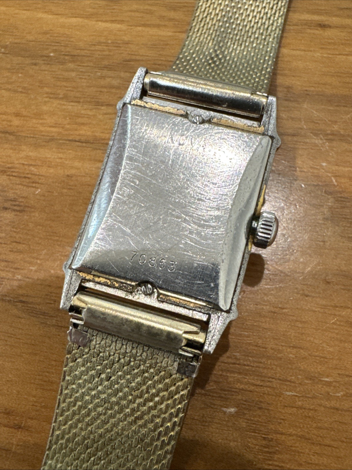 Vintage Nova Art Deco Rectangular Gold Toned Manual Swiss Watch 1940-1950’s
