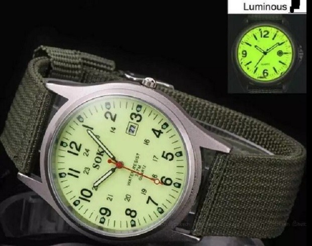 Super Luminous Soki Quartz Watch – new – Men’s Military Style Watch
