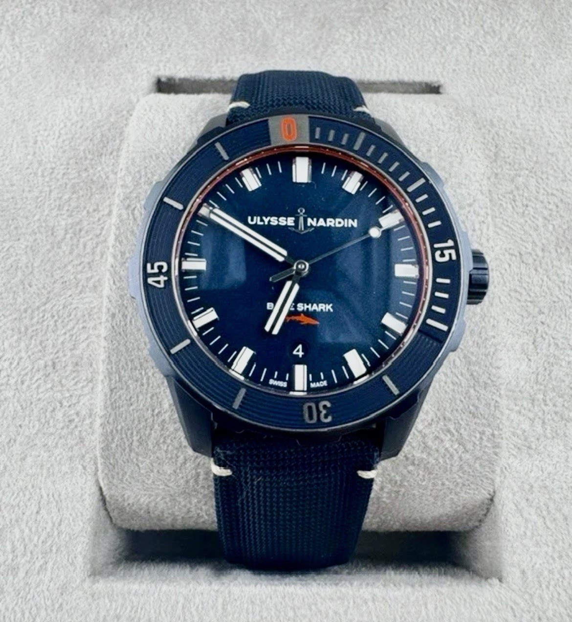 Ulysse Nardin Blue Shark Diver Watch 42mm 8163-175 Limited Edition