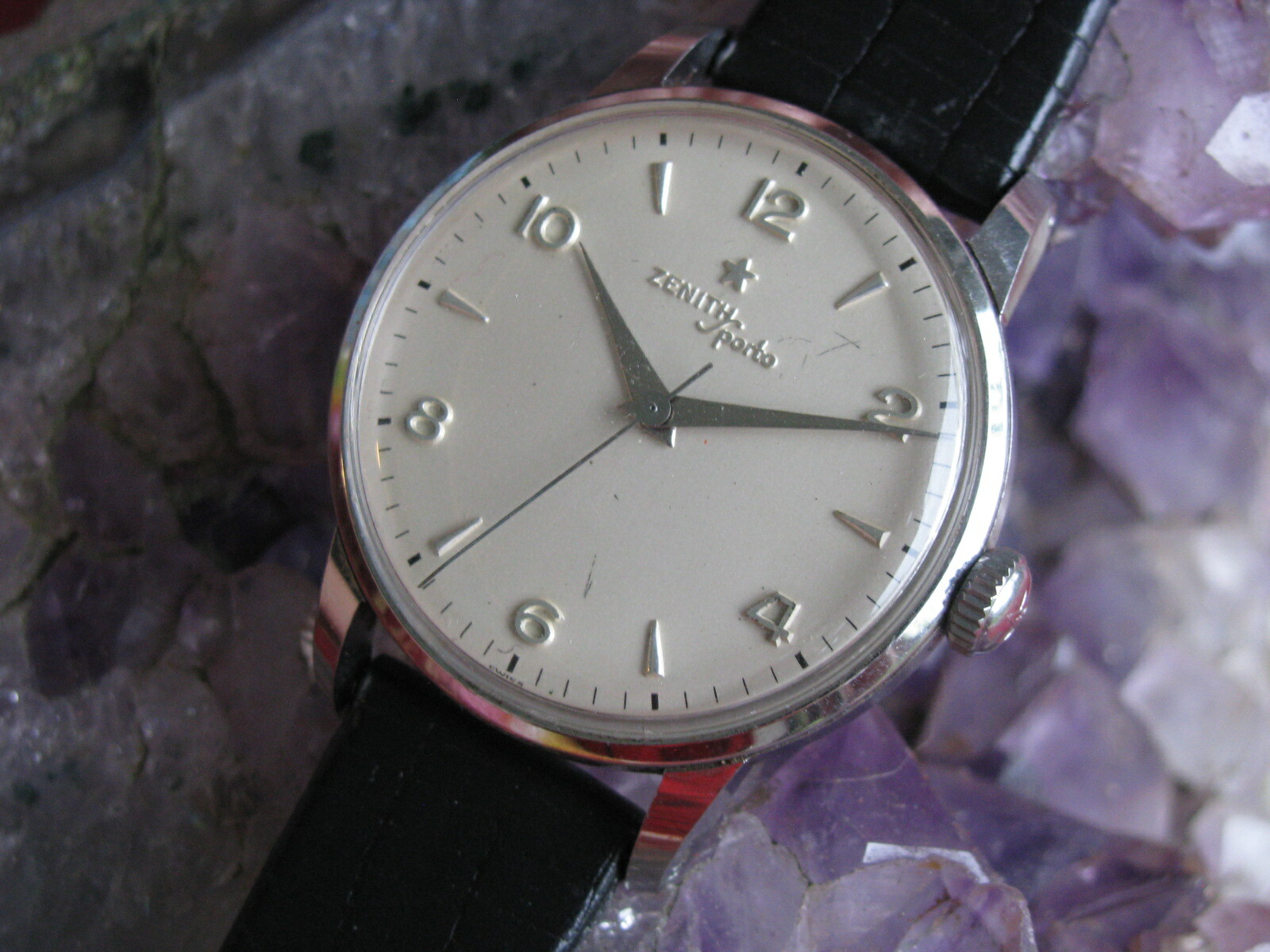 Zenith Sporto Vintage Stainless Steel Manual Wind Wrist Watch