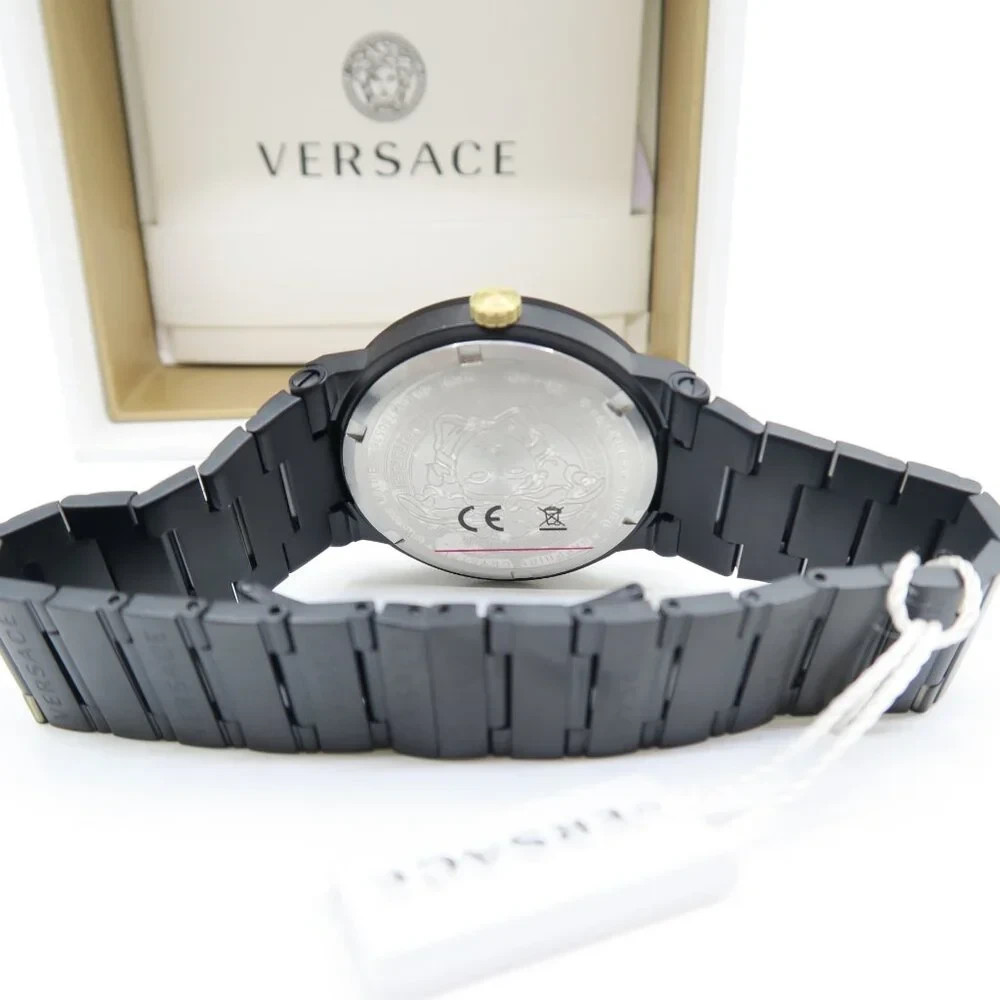 Versace VEVI00620 Greca Logo Matte Black 41mm., Quartz, New Watch Unisex