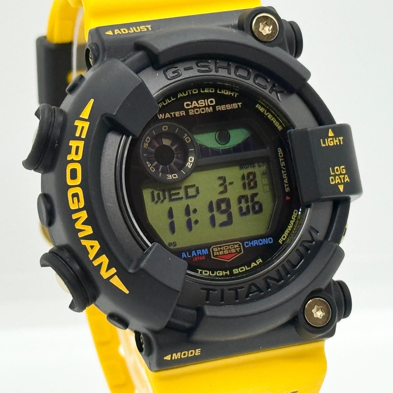 Casio Frogman M12082 Solar Digital Watch Mens Black Dial 23cm Wrist Box Papers