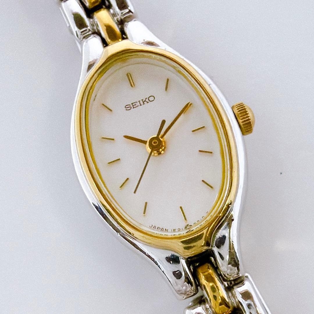 Working Condition Seiko 1F21 5A00 Ladies’ Wristwatch Combination Oval