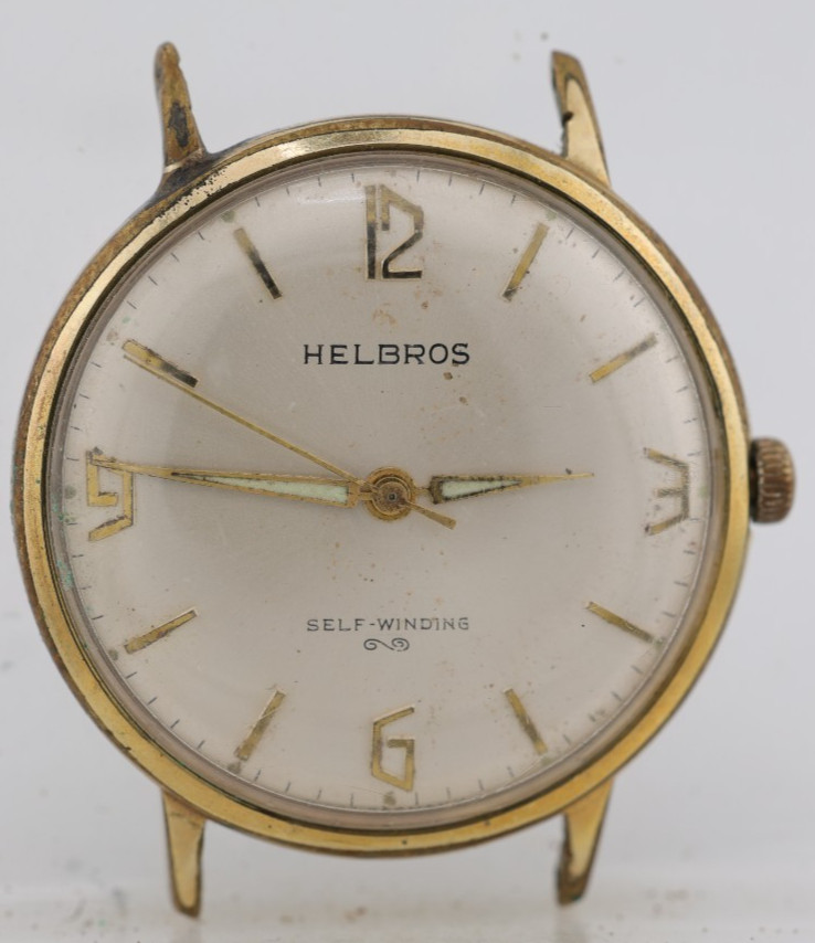 HELBROS SELF-WINDING cal. PUW 1360 GERMANY WATCH, 33mm 15mm LUG, RUNS (NF)