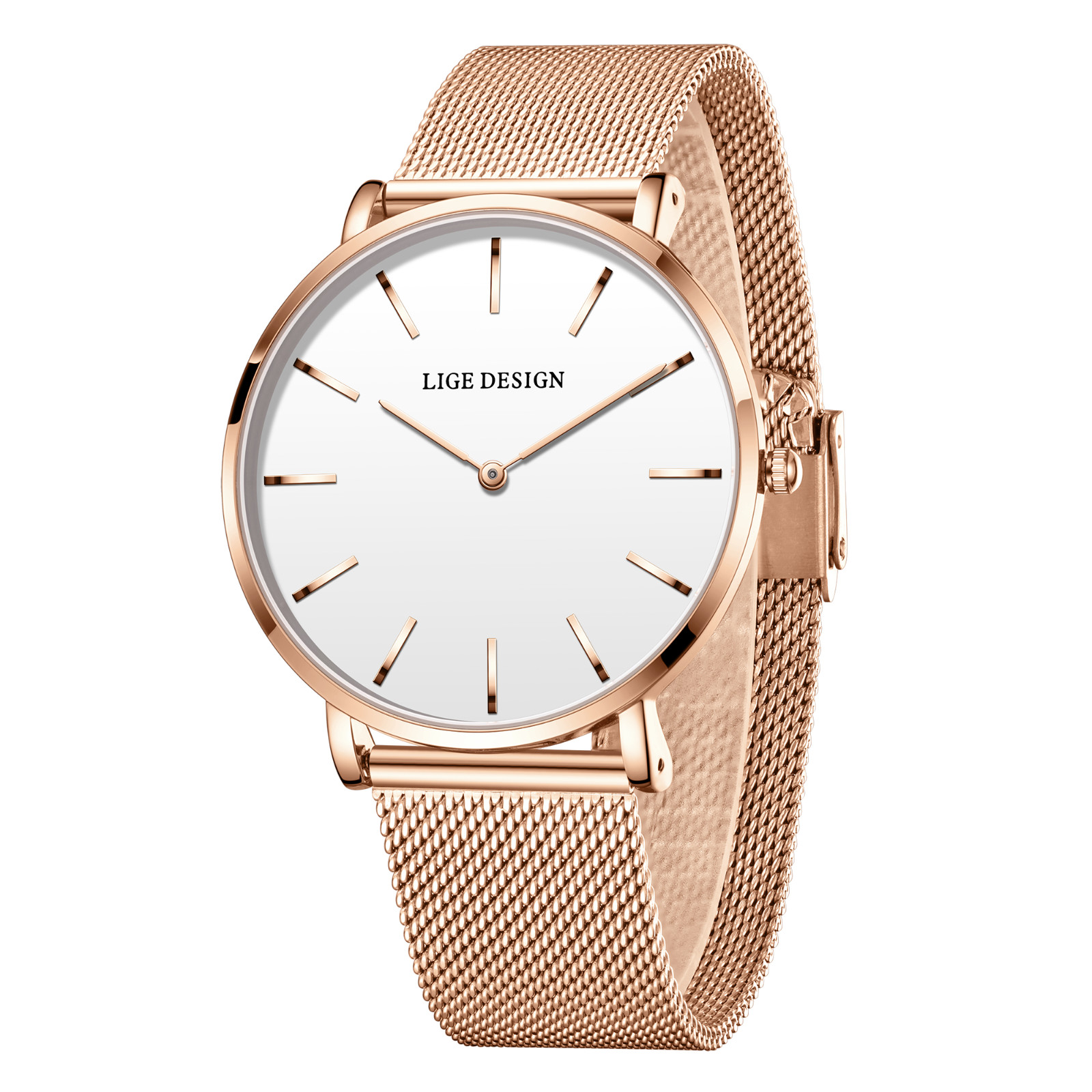 Men Women Business Watch Quartz Analog Ultra-thin Waterproof Daily Wristwatch