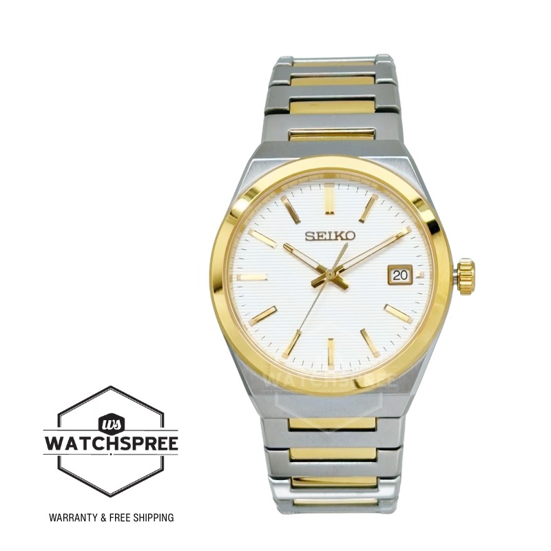 Seiko Quartz Conceptual Regular Two-Tone Stainless Steel Band Watch SUR558P1