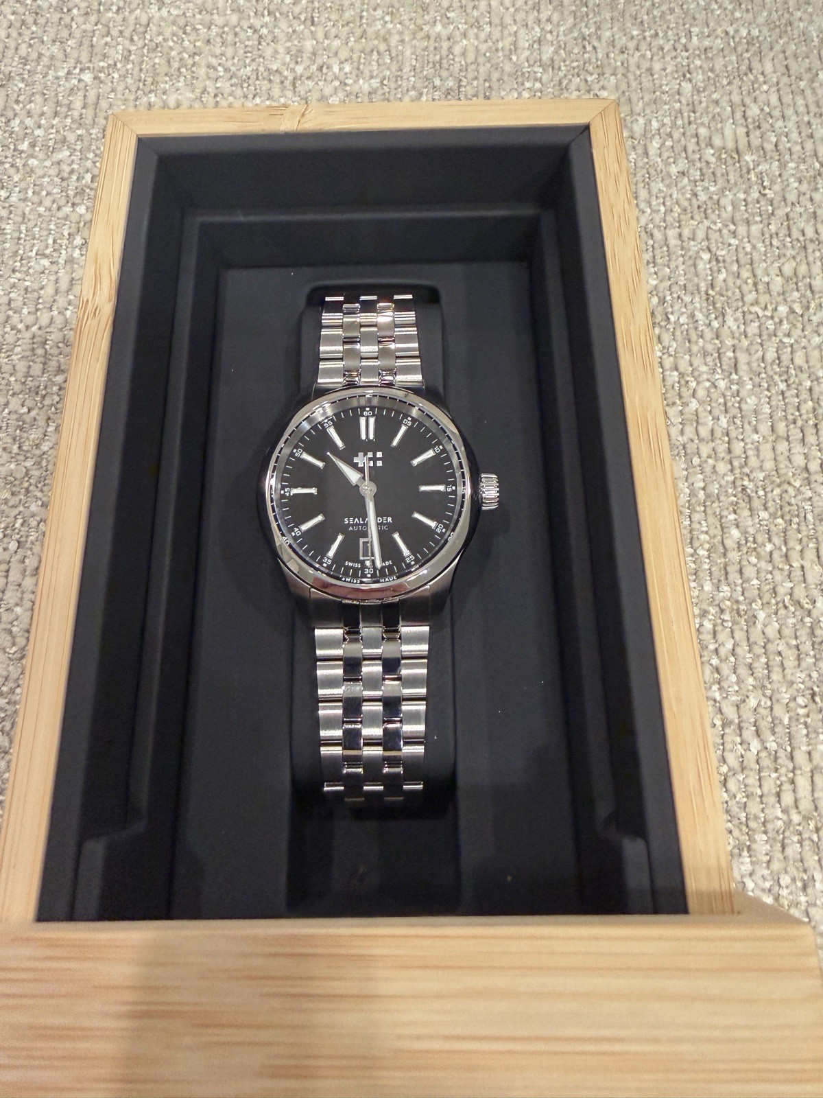 2026 Christopher Ward C63 Sealander Watch 39mm Black w/Consort & Bader Bracelets