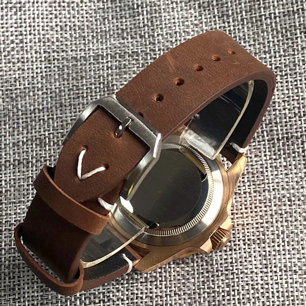 Tandorio 20ATM Solid CuSn8 Bronze Mechanical Men’s Watch For Japan NH35/ Miyota