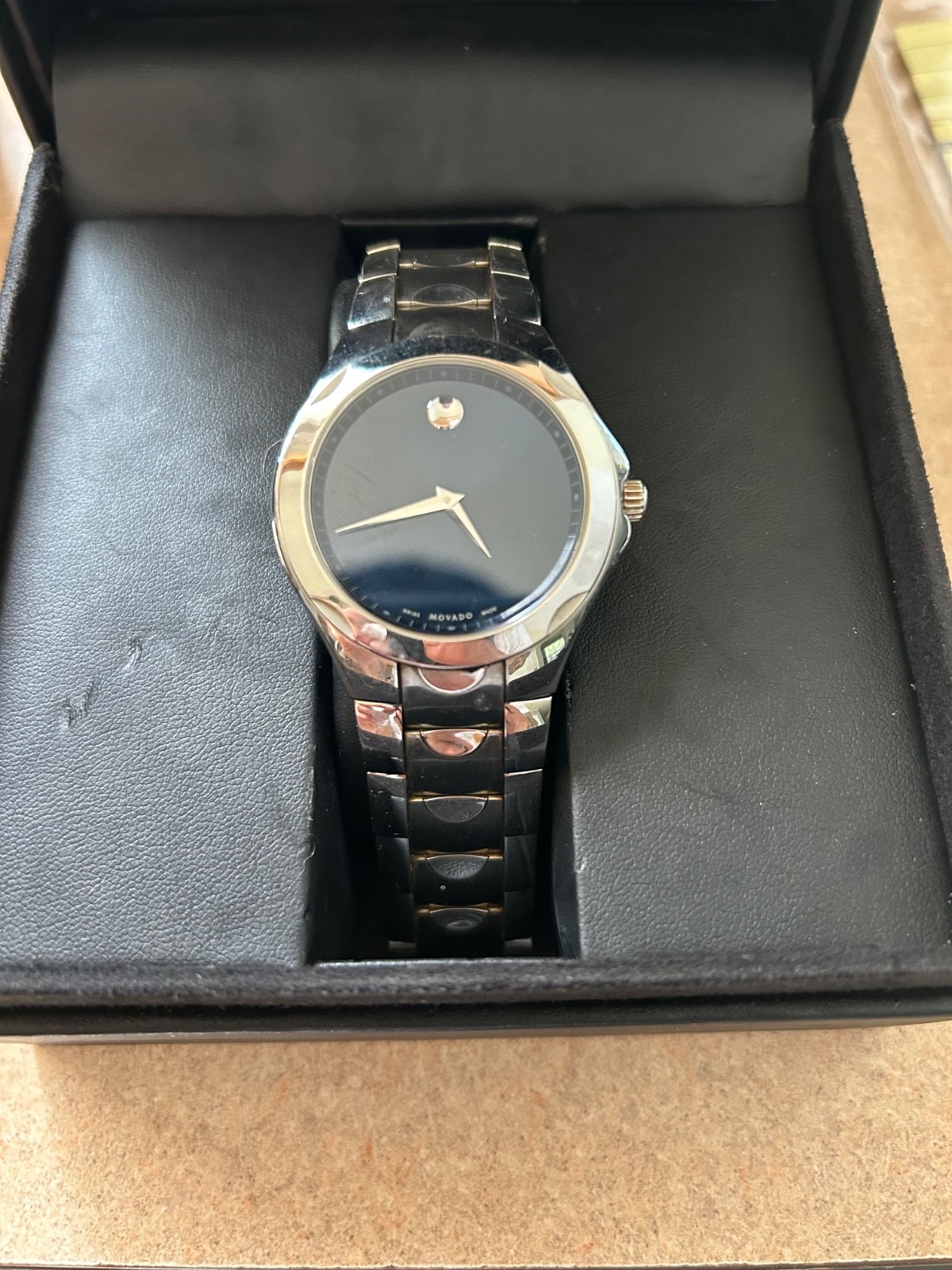 Movado Luno 0606380 Stainless Steel Blue Dial Wrist Watch for Men