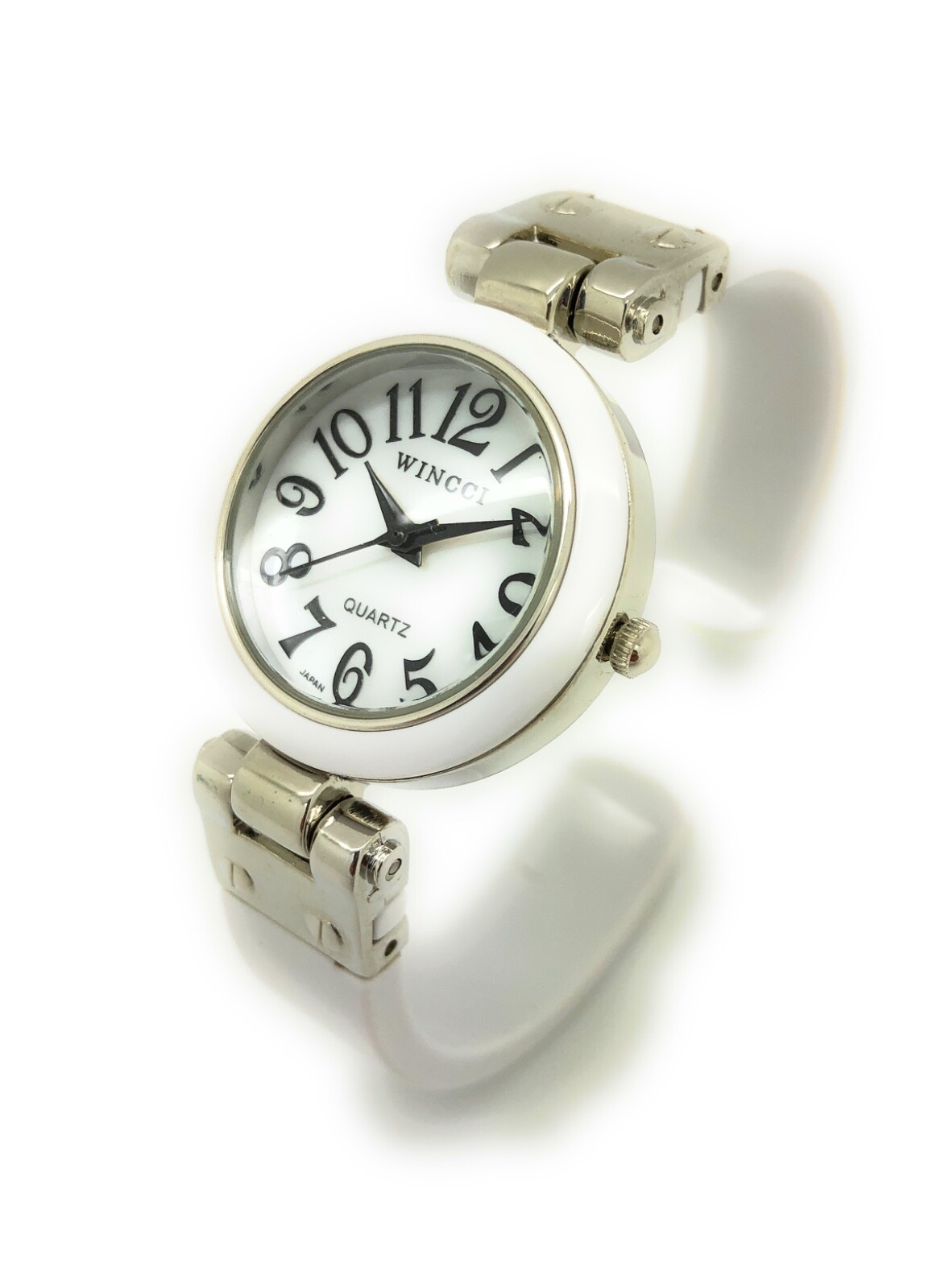 Wincci Ladies Stylish Acrylic Bangle Cuff Fashion Watch Easy to Read Numbers
