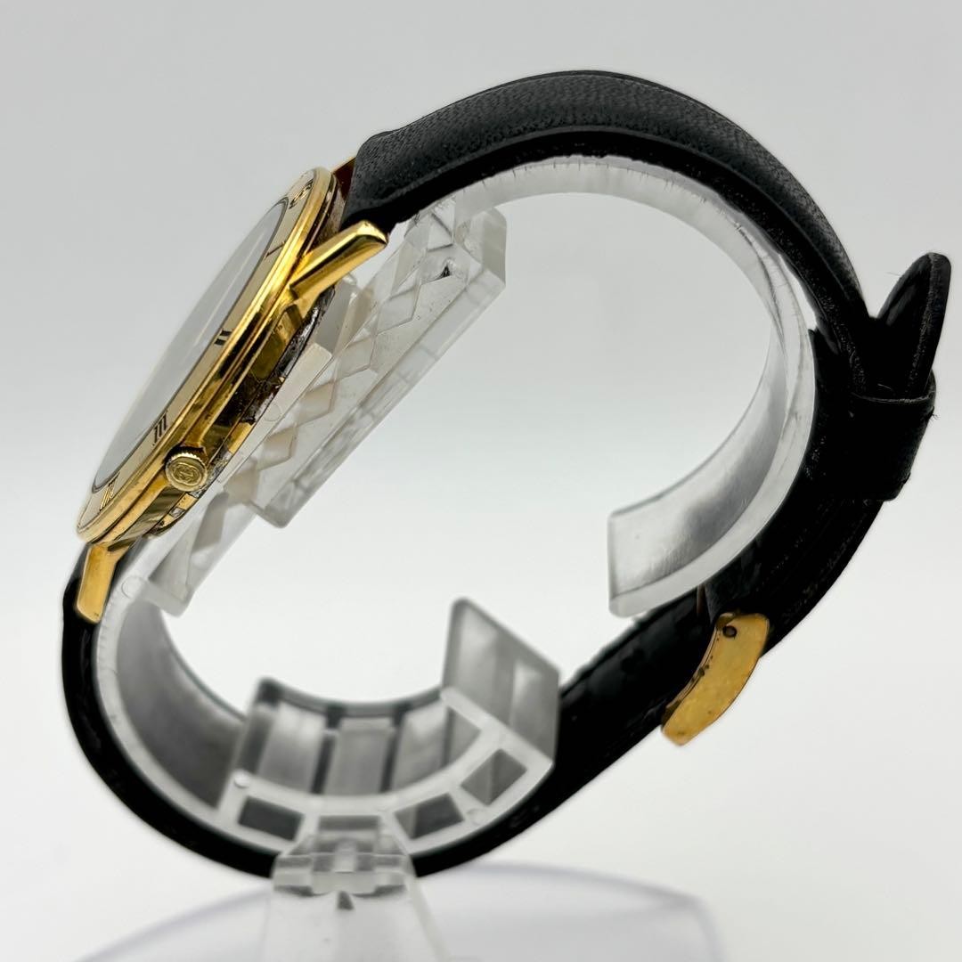 Gucci 3000M Gold Interlocking Black Quartz Men’s Wristwatch Japan 0613820