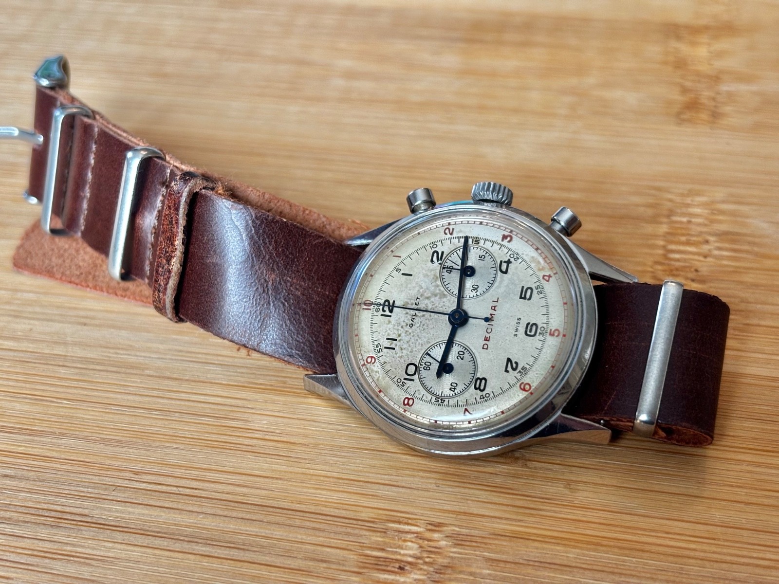 Vintage Gallet Decimal Multichron Stainless 37mm