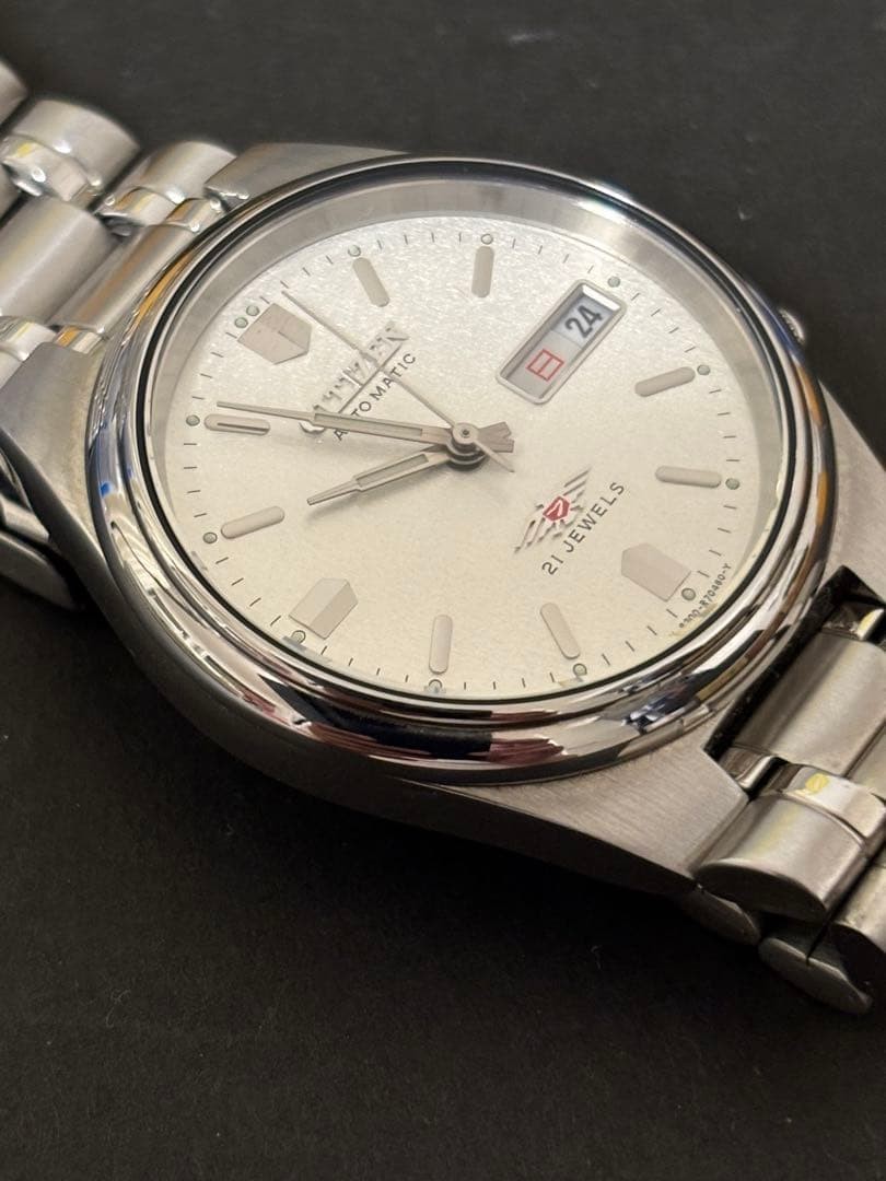 CITIZEN Eagle 7 Auto Watch 21J Day Date 18-19cm 7.1-7.5in Vintage JP used
