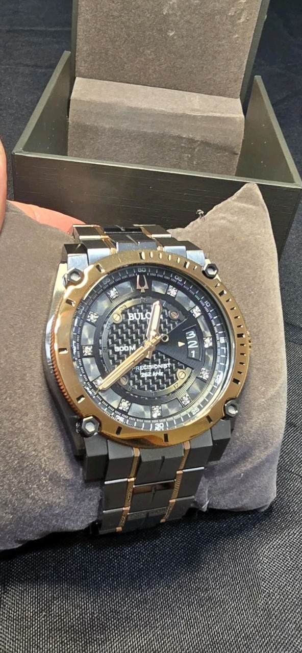 Bulova Precisionist Icon Mens Diamond Watch 98D149