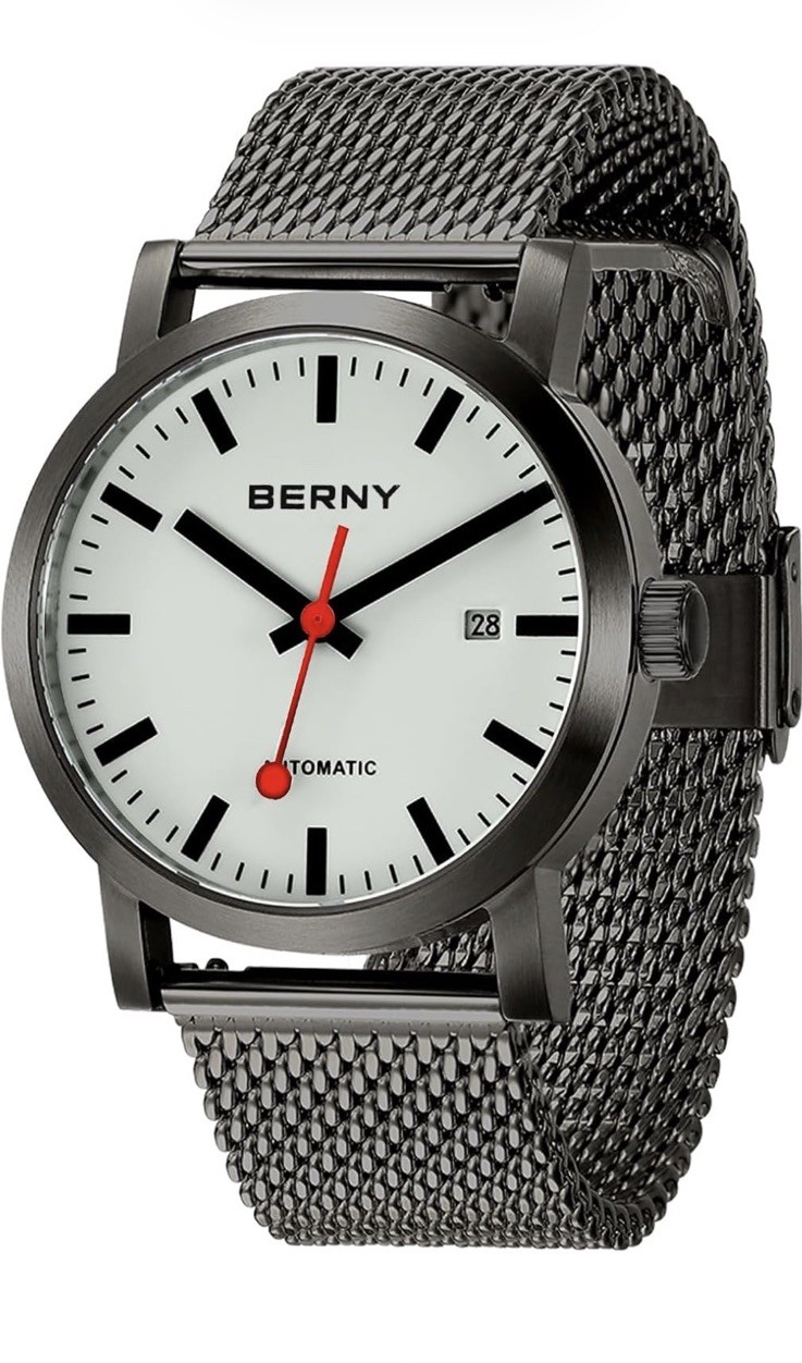 BERNY Automatic Men’s Watch Miyota 8215 Sapphire Crystal Luminous 40mm
