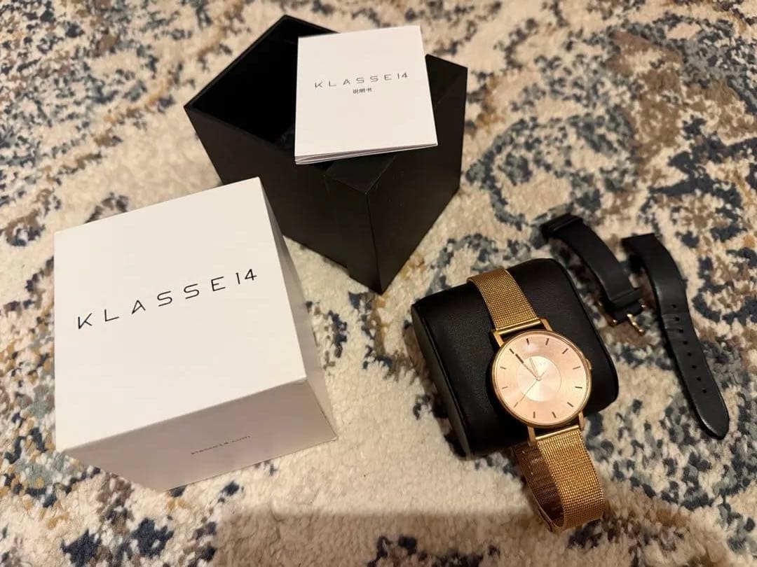 KLASSE14 Watch Body Rose Gold Mesh Belt