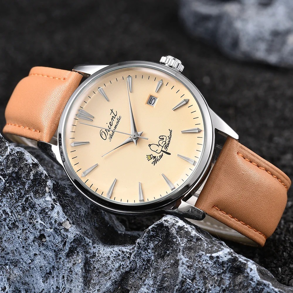 Orient Watch Japan Movement Men Luxury Gift Automatic Mechanical Leather Strap