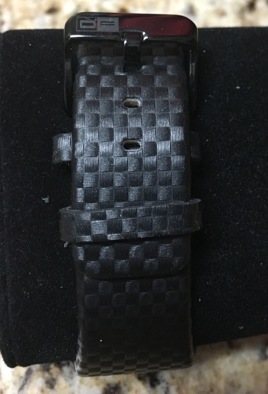 DFactory Men’s DFA017WBB Black Label Chrono Black Dial Leather Watch D.FACTORY