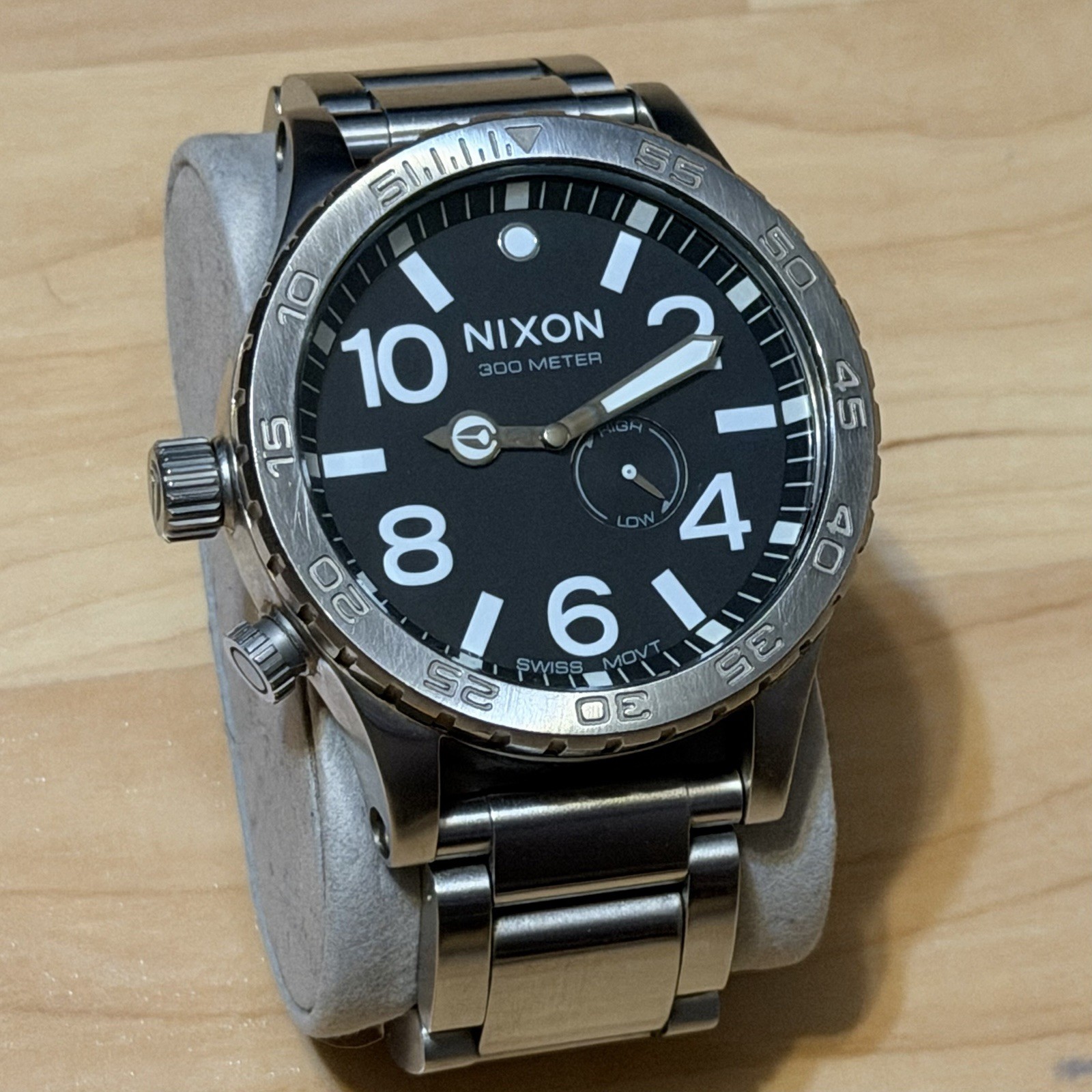 Nixon The 51-30 “Simplify” Black Silver Men’s Surf Analog Tide Watch RUNNING