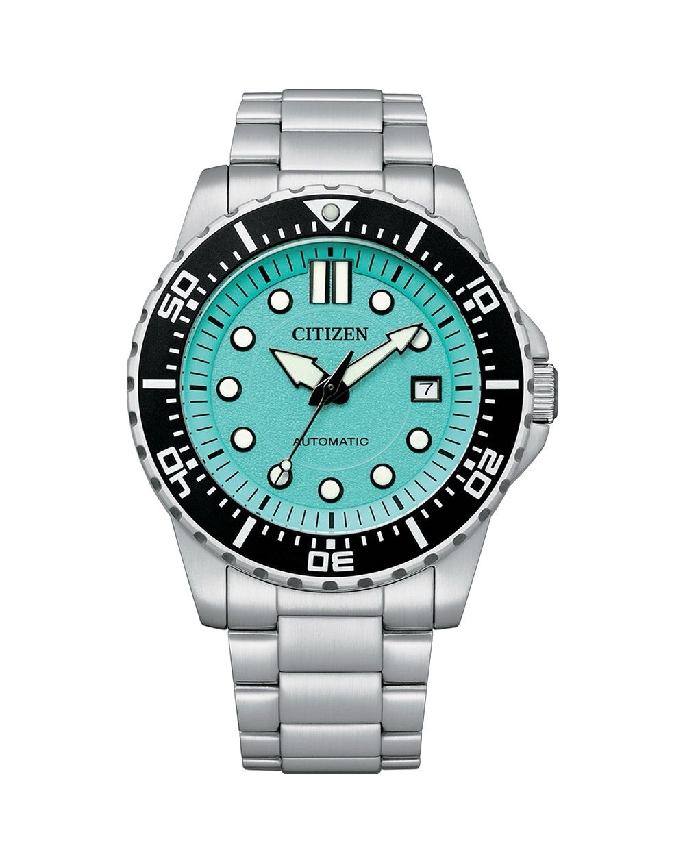 citizen Automatic Stainless Steel Bracelet With Turquoise Dial NJ0170-83X
