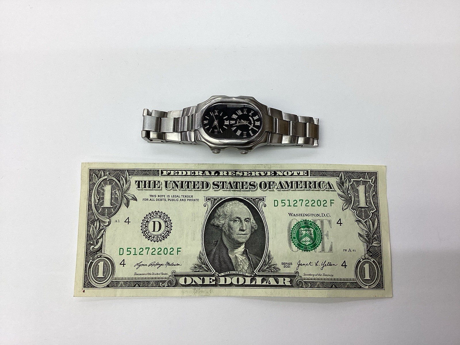 Philip Stein Teslar Dual Time Watch Frequency Technology New Batteries