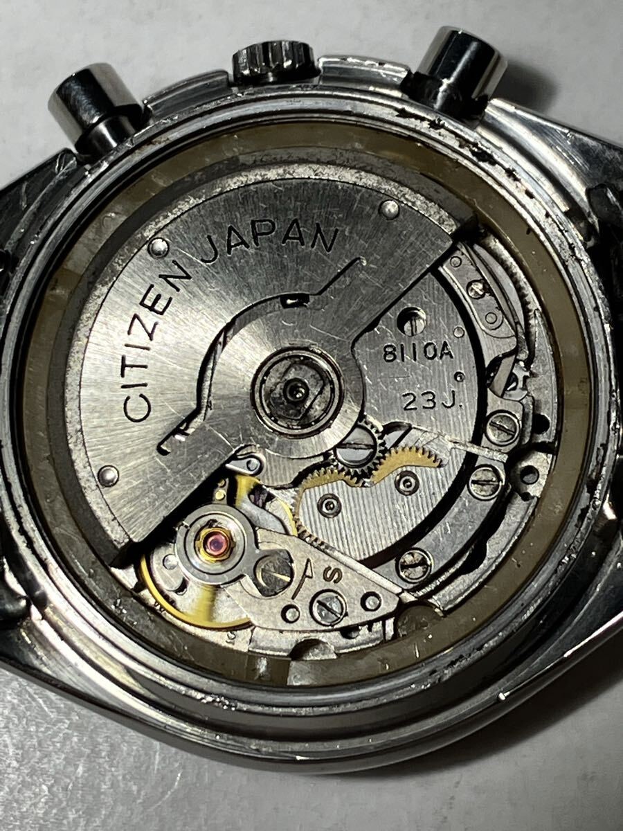 CITIZEN Challenge Timer 8110 Chronograph Auto Rare Horizontal Bar Mens Watch