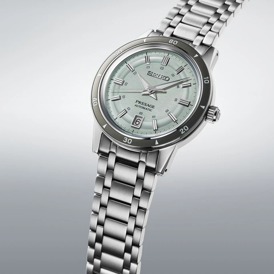 New Seiko Presage Style 60’s Green Dial Stainless Men’s Watch SRPL71