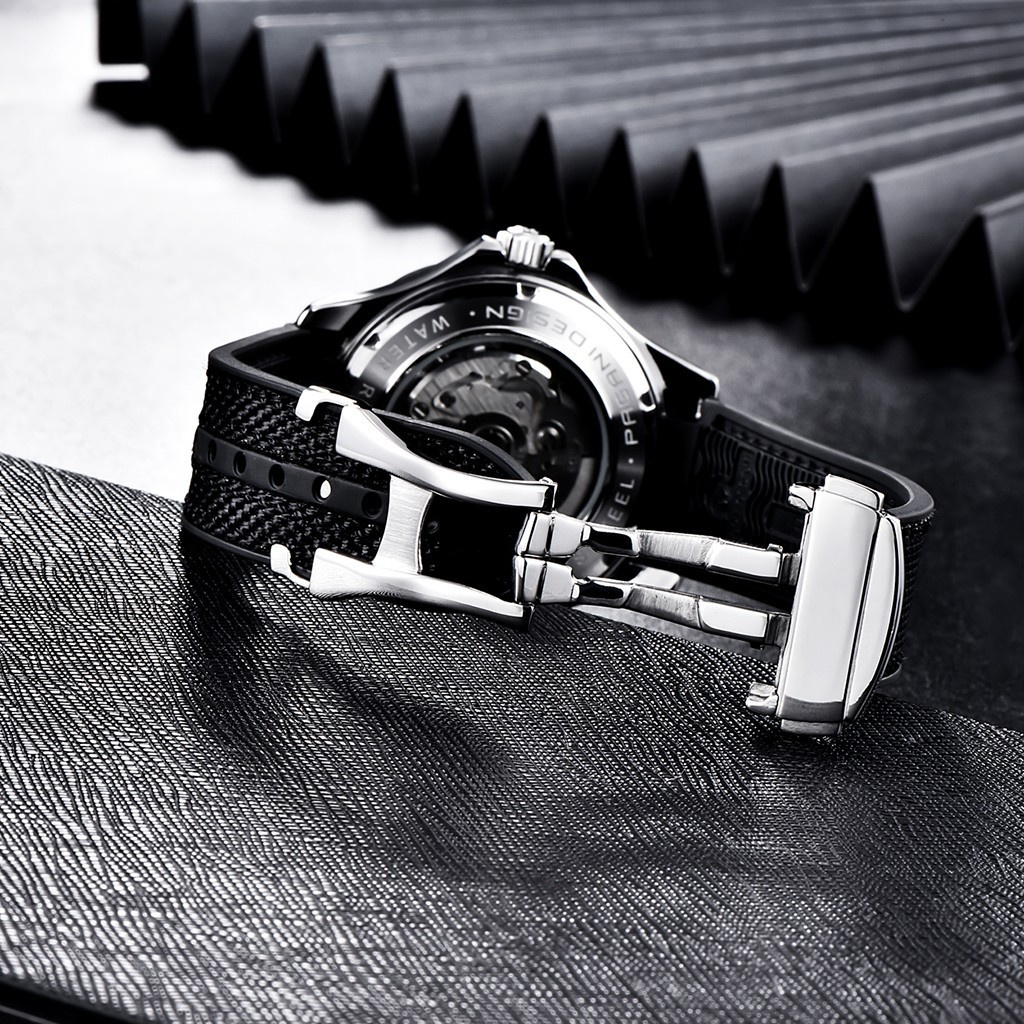 PAGANI DESIGN PD-1667 Automatic Watch with Rubber Strap. USA seller. Ships Fast