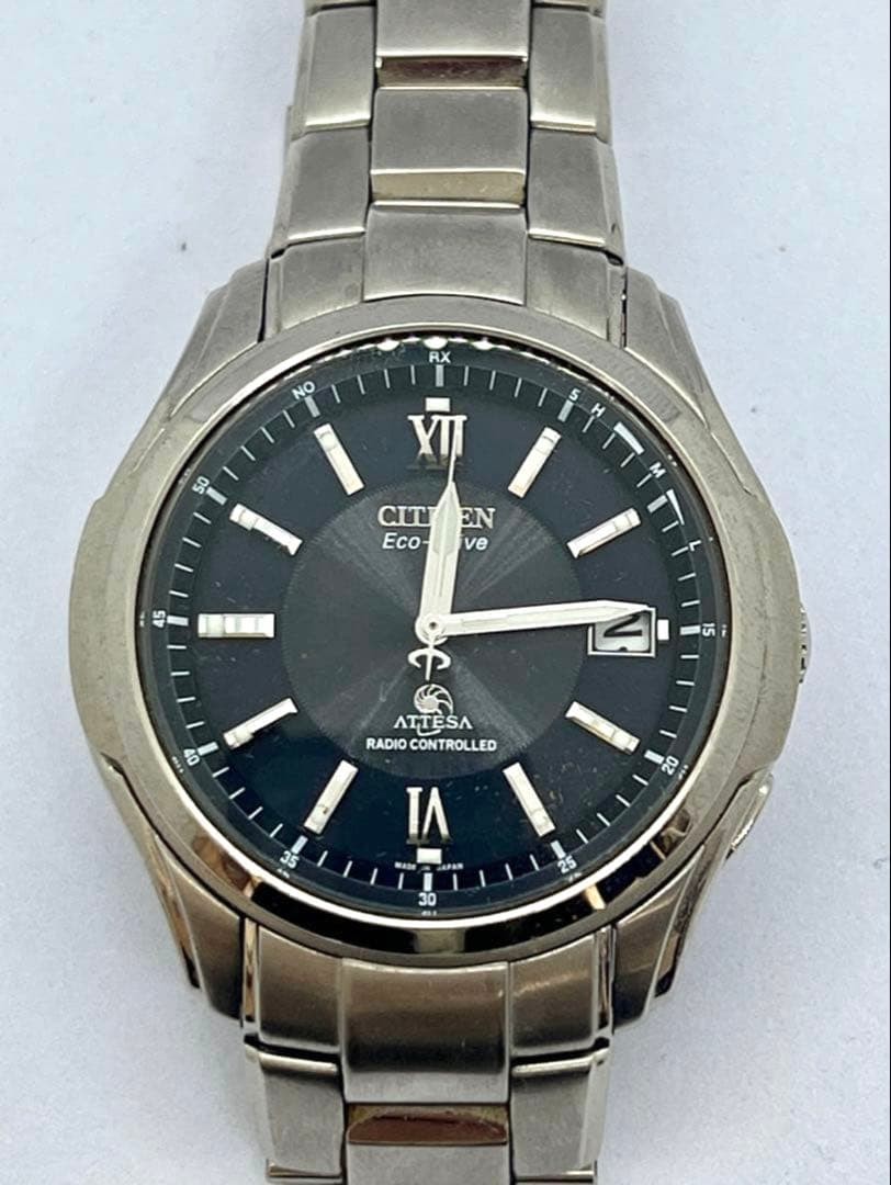 CITIZEN ATTESA Eco-Drive Radio-Controlled Solar Men’s Watch with Date 【USED】
