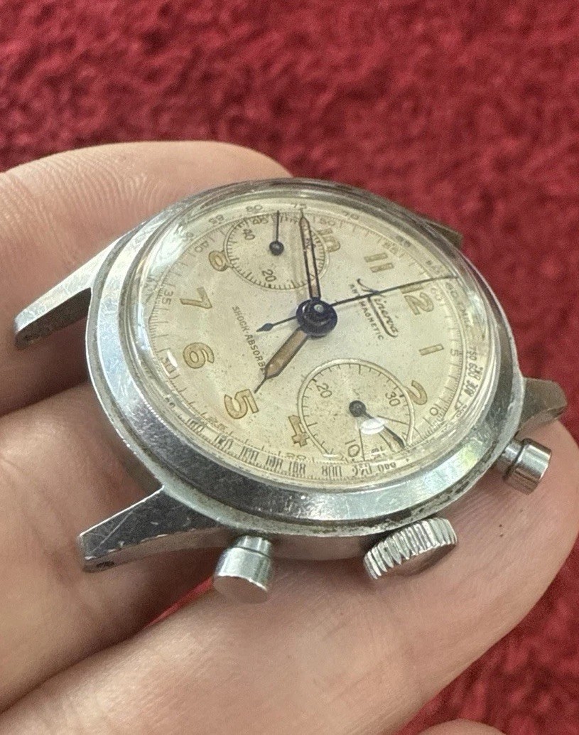 Minerva ref. 1335 Manual Wind Chronograph cal. 13-20 for restoration.