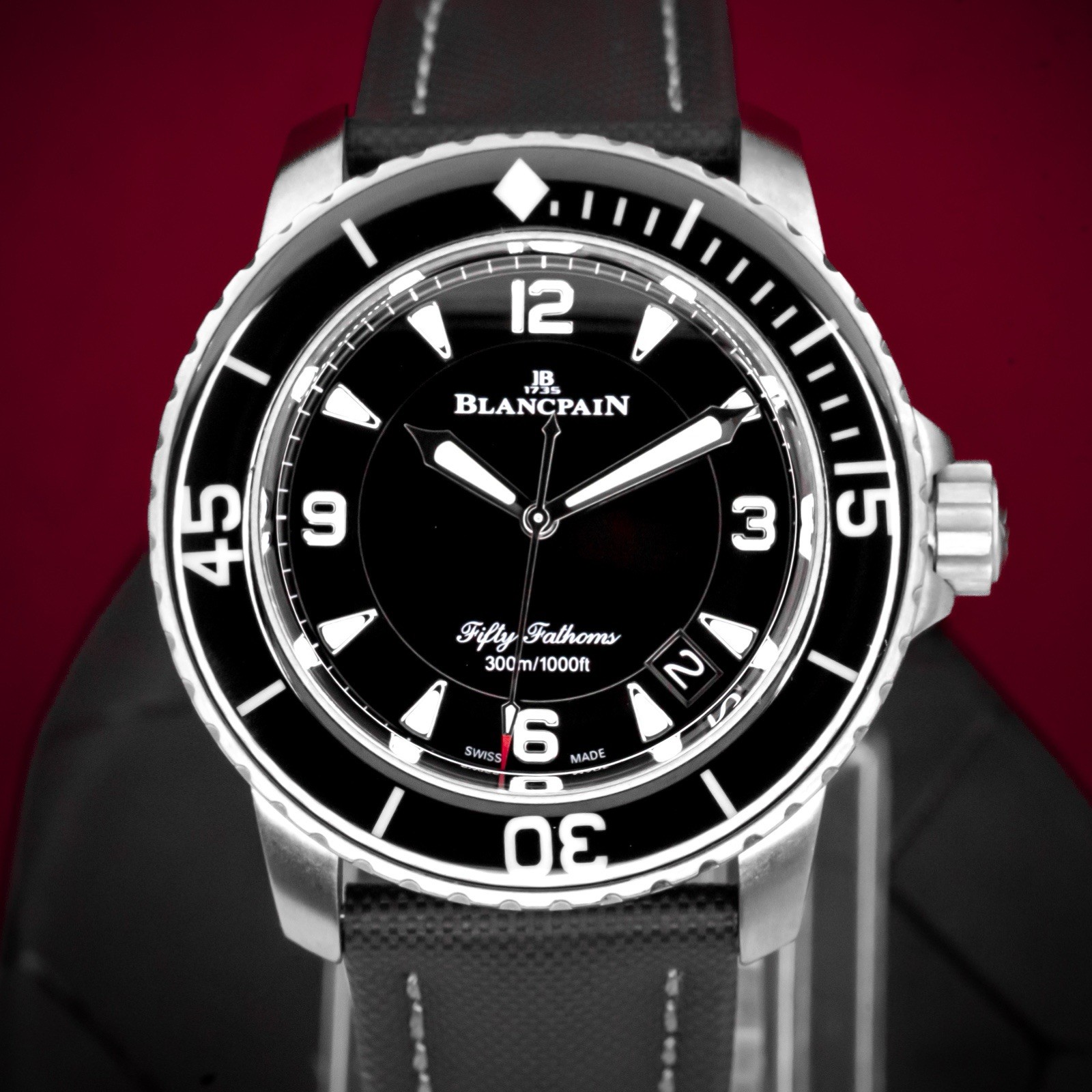 2023 Blancpain Fifty Fathoms Titanium Auto 45mm Black Dial Watch 5015-12B30-B52A