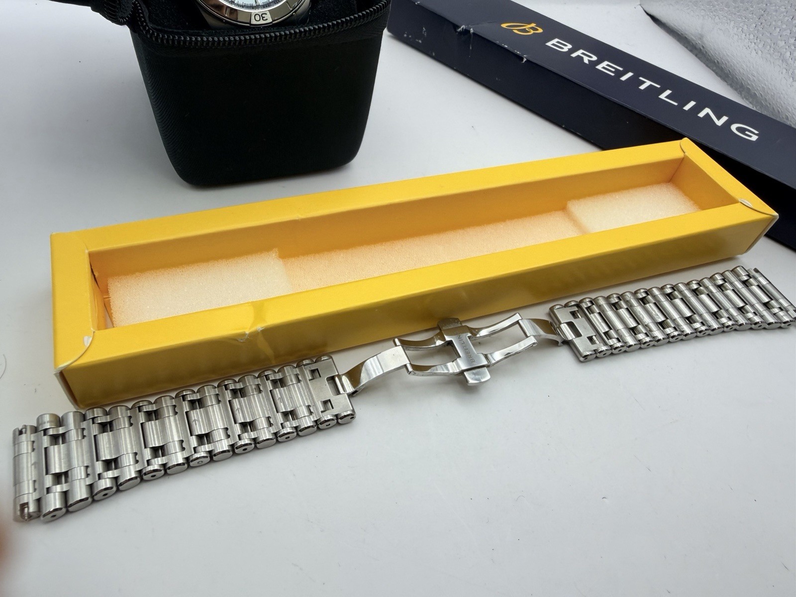 Breitling Chronomat Platinum Bezel PB0134 Ice Blue Dial