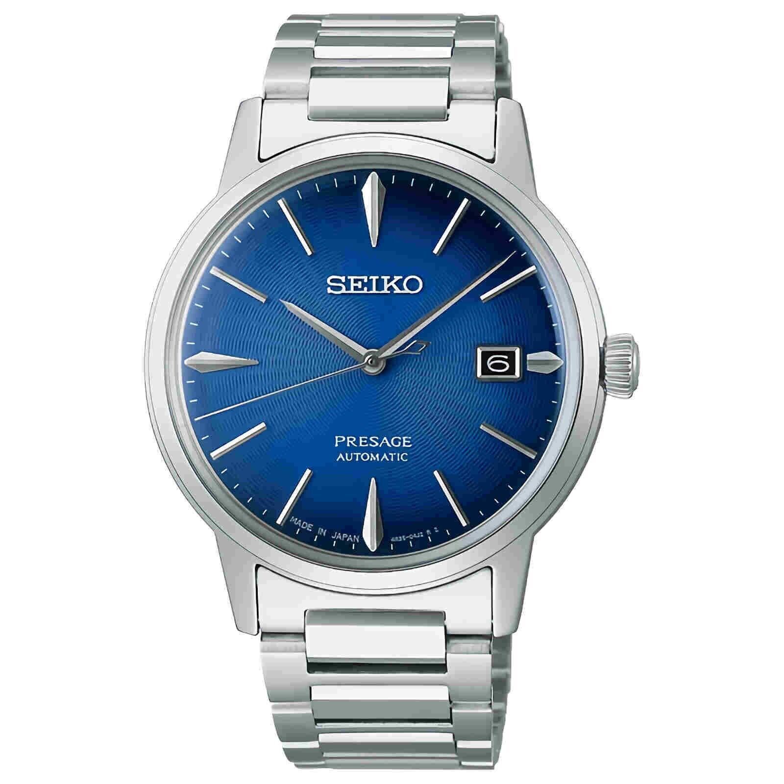 Seiko Men’s Presage Automatic Cocktail Time Watch Blue Dial Made in Japan SRPJ13