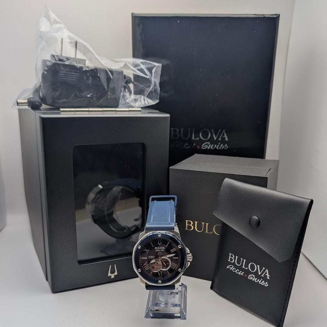 Bulova Marine Star 98A303 Automatic Open Heart 21 Jewels 200m Men’s Watch