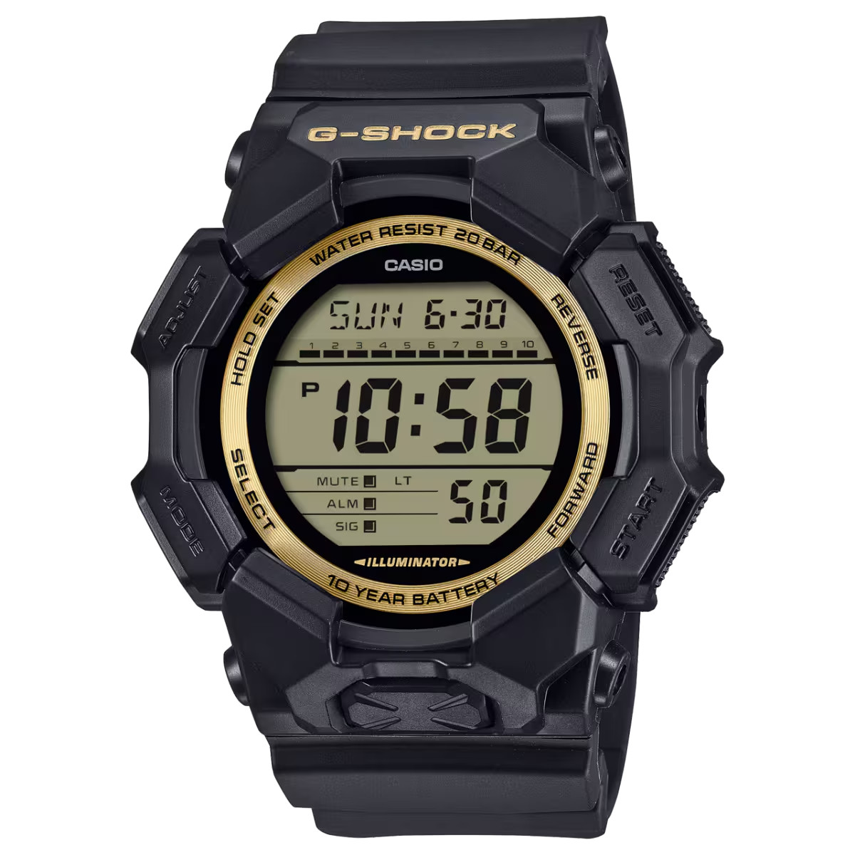 CASIO G-SHOCK GD-010GB-1A9JF Long Life Battery Men’s Watch Black x Gold NEW