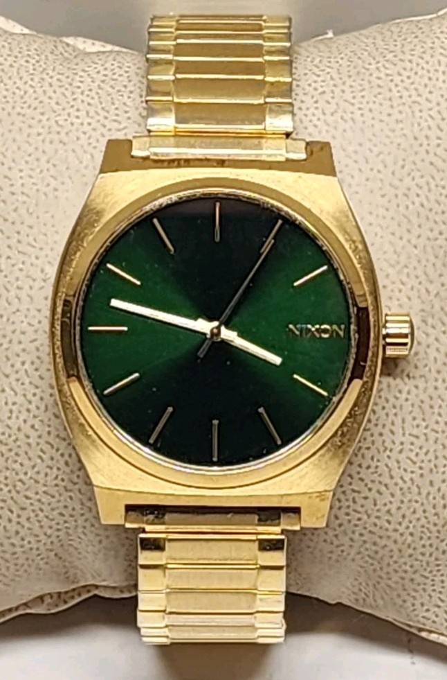 Nixon Minimal The Time Teller Gold Tone 100M Stainless Steel Quartz Watch