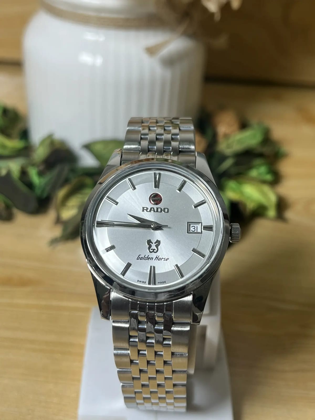 Automatic Rado Golden Horse Rare Men’s Silver Dial Stainless Steel Wristwatch