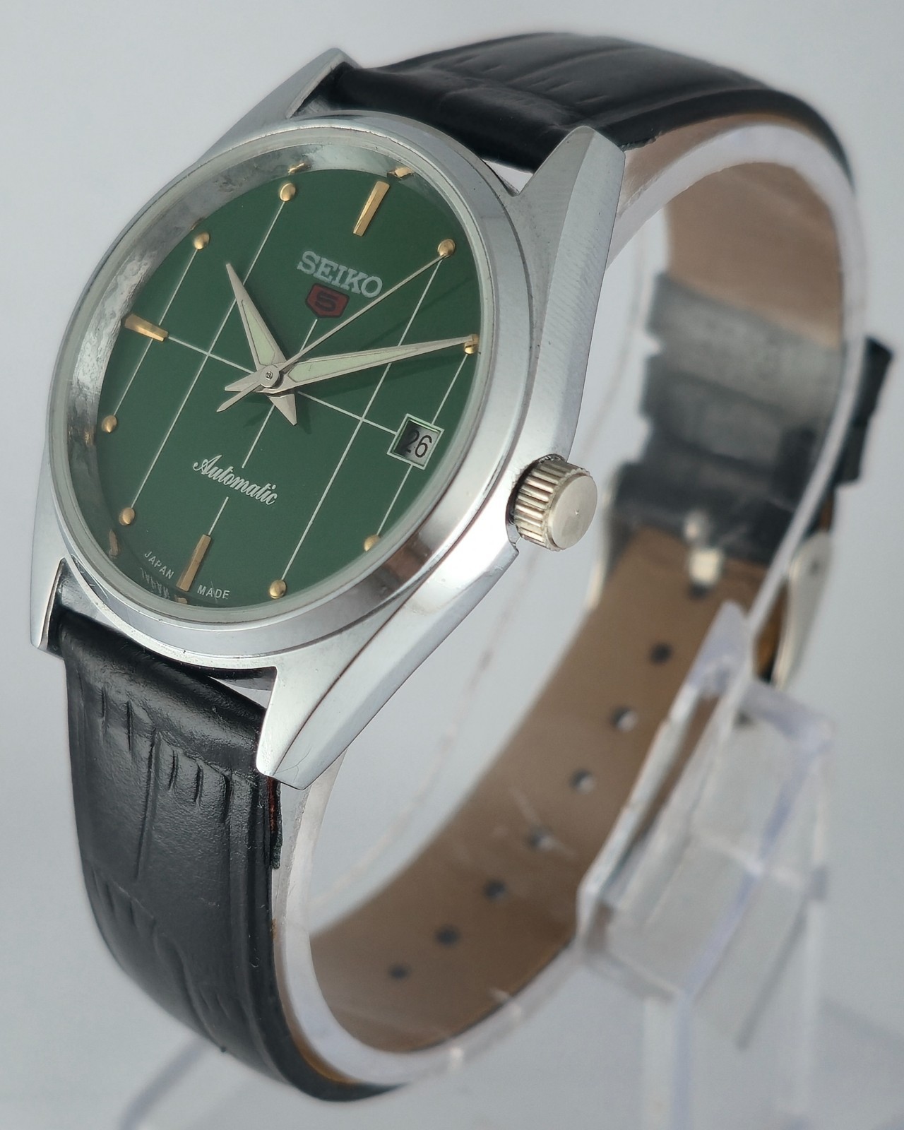 Refurbished Seiko 5 Automatic Green Dial with Day/Date Men’s Watch | 17 Jewels