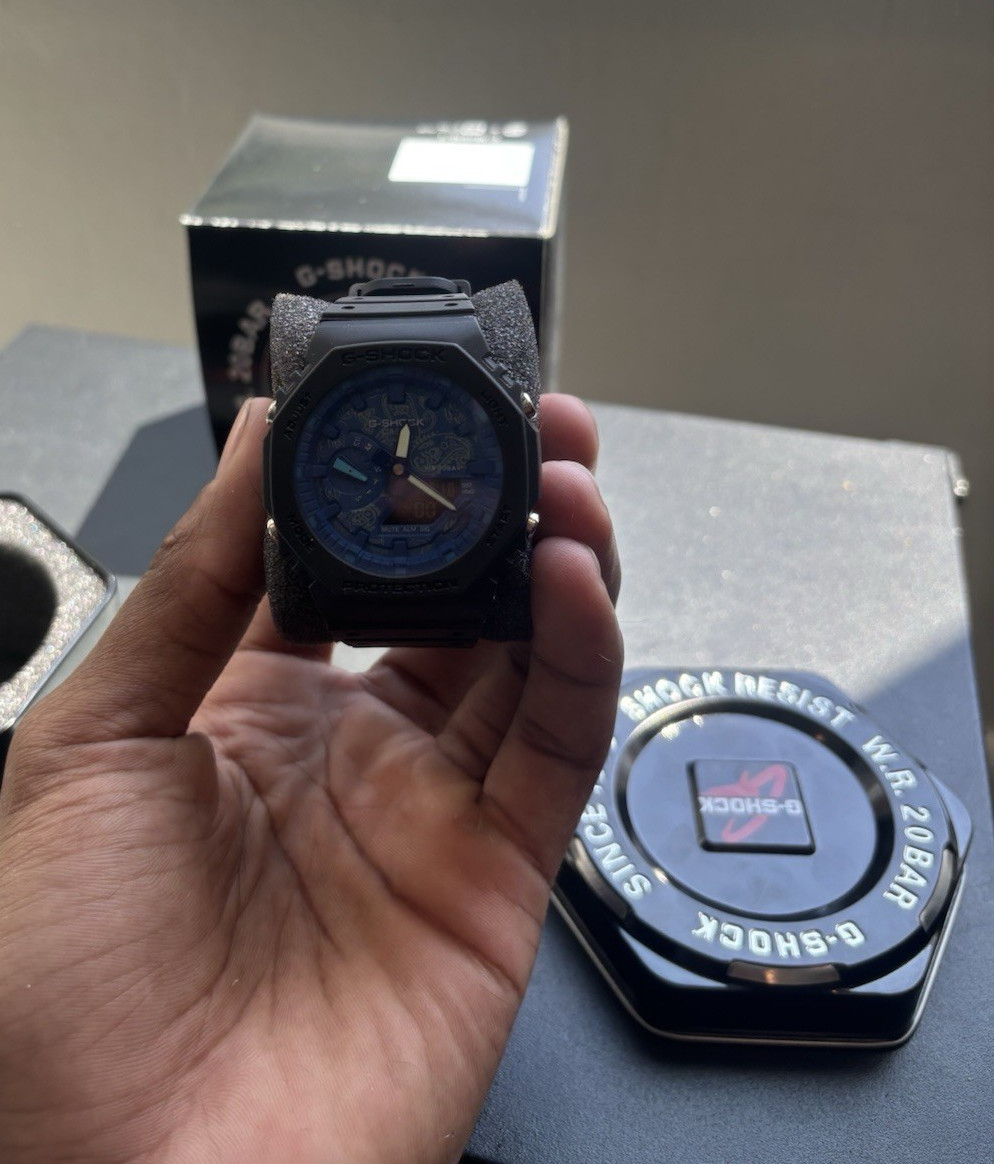 G-SHOCK Black Resin Octagon Analog/Digital Quartz 200m Shock-Resist w/ Box