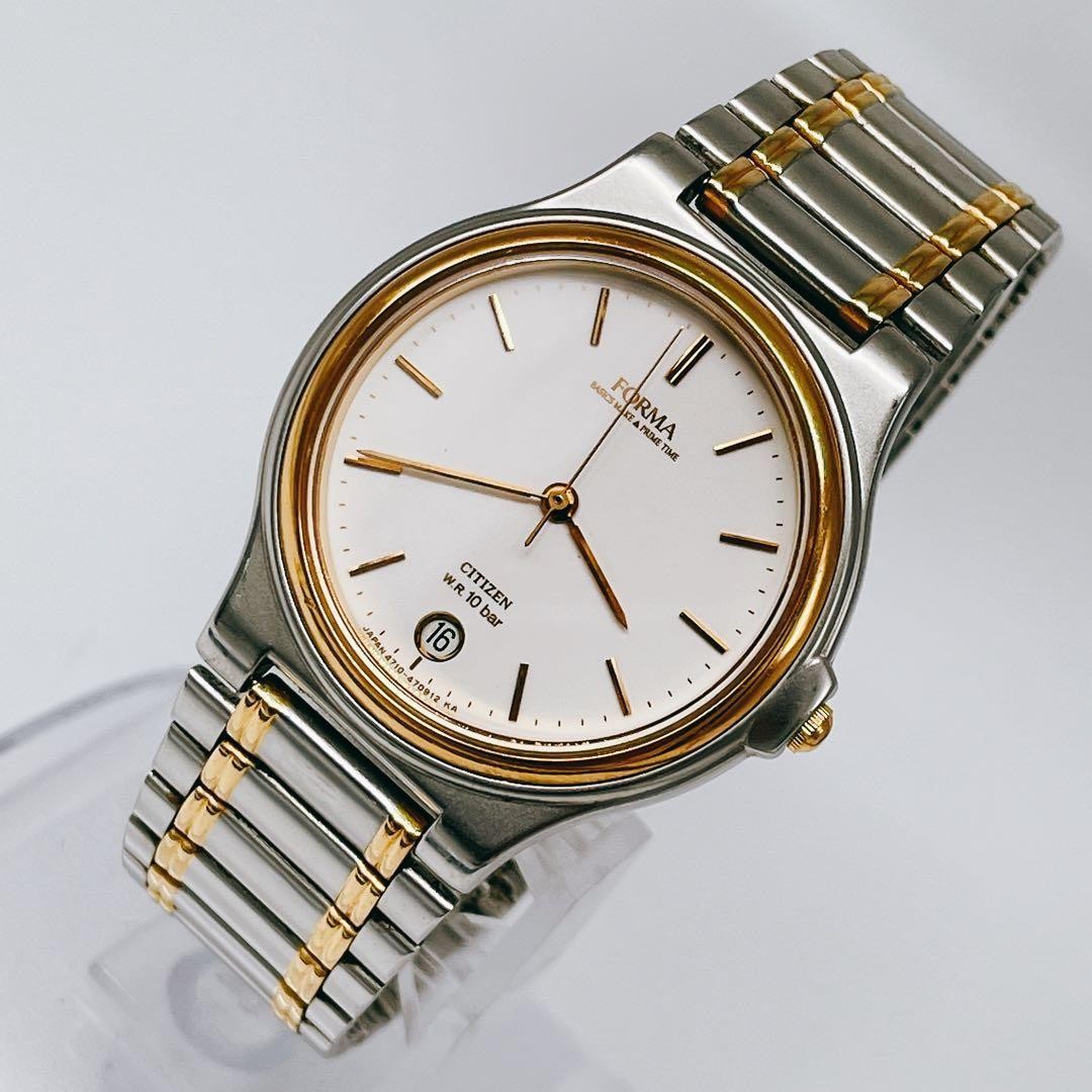 New battery/working condition: Citizen Forma men’s vintage watch 4710-470176