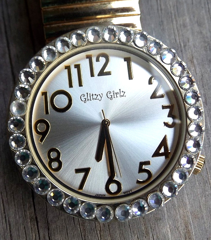 HUGE OVERSIZE Gold Pavé Gemmed 50mm DIVA FASHION RUNWAY GLITZY GIRLS