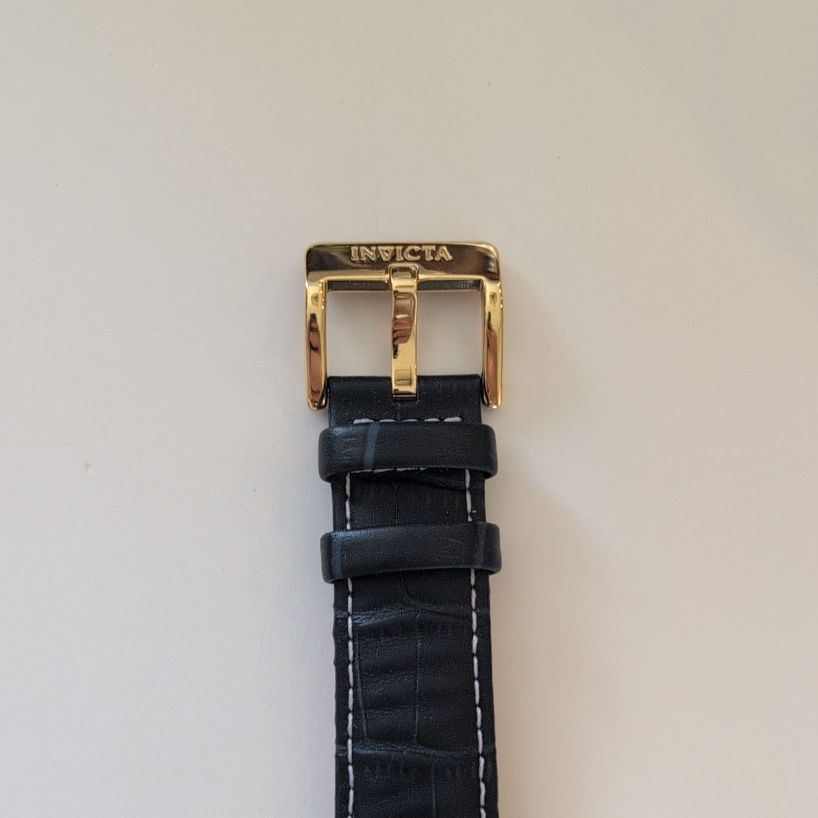 Invicta Objet D Art Automatic Gold Tone Case Leather WR 20m