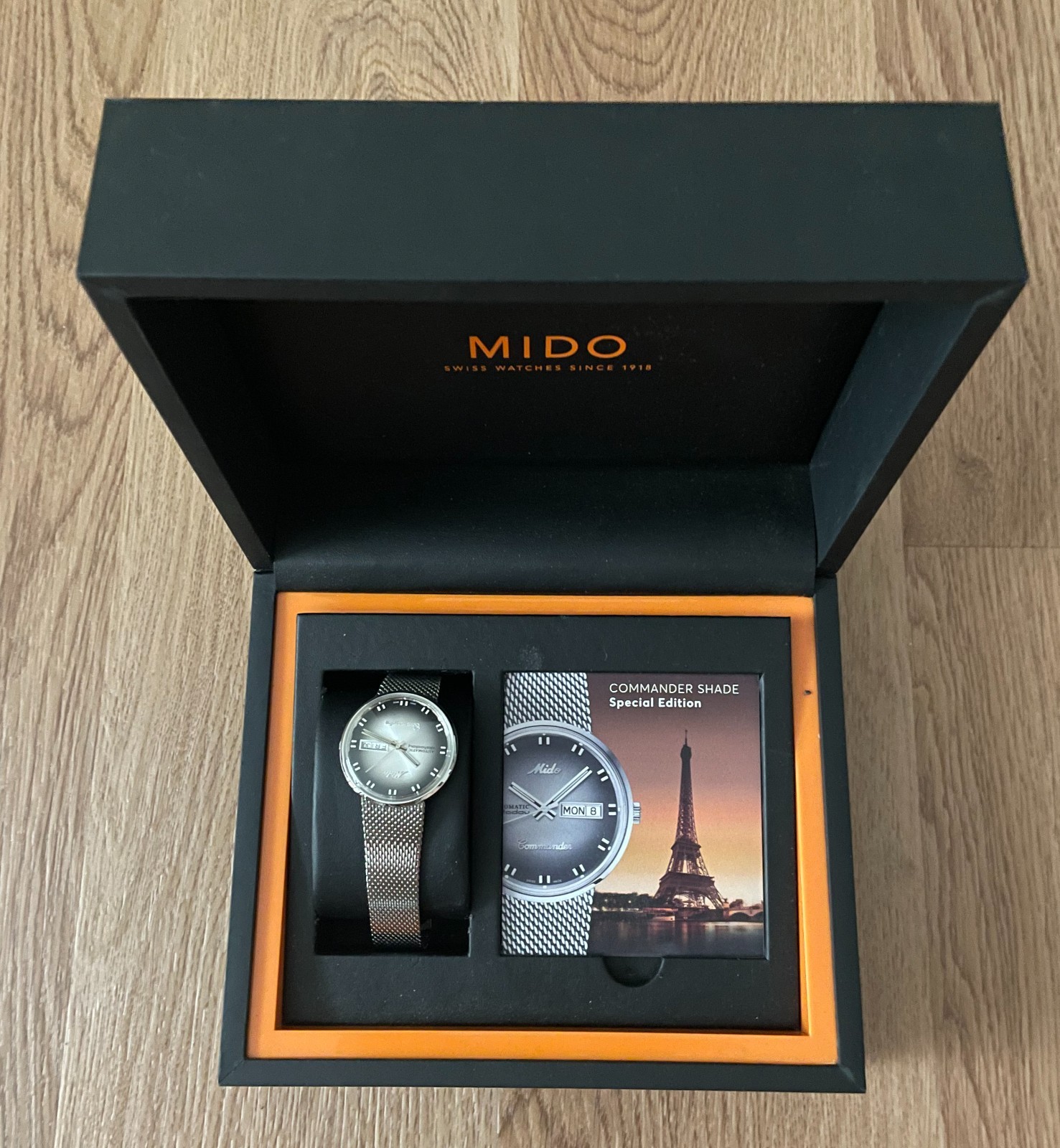 Mido Commander Shade Limited Edition 37mm SS Mesh Men’s Watch M8429.4.27.11